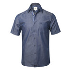 ZinoVizo // Royan Modern Slim Fit Button Up Shirts // Denim Blue (M)