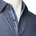 ZinoVizo // Royan Modern Slim Fit Button Up Shirts // Denim Blue (S)