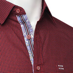 ZinoVizo // Vicy Modern Slim Fit Button Up Shirts // Red (S)