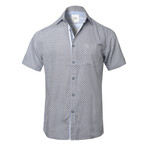 ZinoVizo // Martel Modern Slim Fit Button Up Shirts // White + Navy (XL)