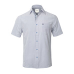 ZinoVizo // Melle Modern Slim Fit Button Up Shirts // Navy + White (XL)