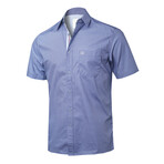 ZinoVizo // La Courtine Modern Slim Fit Button Up Shirts // Dark Blue (2XL)