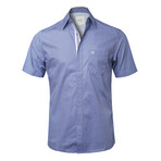 ZinoVizo // La Courtine Modern Slim Fit Button Up Shirts // Dark Blue (XL)