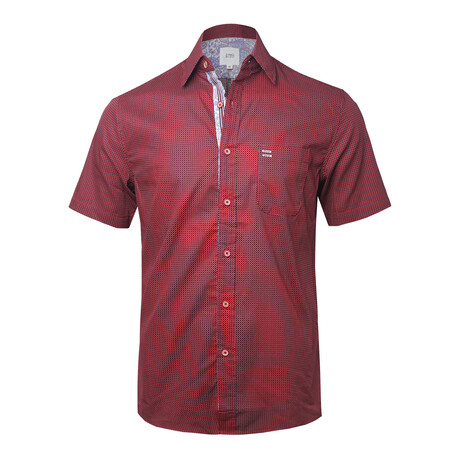 ZinoVizo // Vicy Modern Slim Fit Button Up Shirts // Red (L)