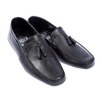 Leather Men's Tasseled Loafer // Black (Euro: 40)