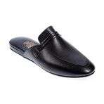 Leather Strap Men's Mule // Black (Euro: 40)