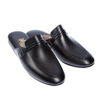 Leather Strap Men's Mule // Black (Euro: 40)