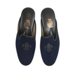 Velvet Crested Men's House Shoe // Navy Blue (Euro: 41)