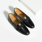 Leather Belted Classic Men's Loafers // Black (Euro: 40)