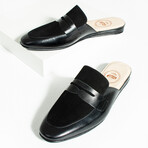 Suede + Leather Men's Mule // Black (Euro: 44)