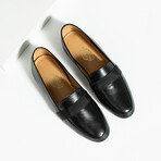 Leather Belted Classic Men's Loafers // Black (Euro: 40)