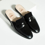 Suede + Leather Men's Mule // Black (Euro: 44)