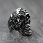 Celtic Skull Antiqued Finish Stainless Steel Ring (8)