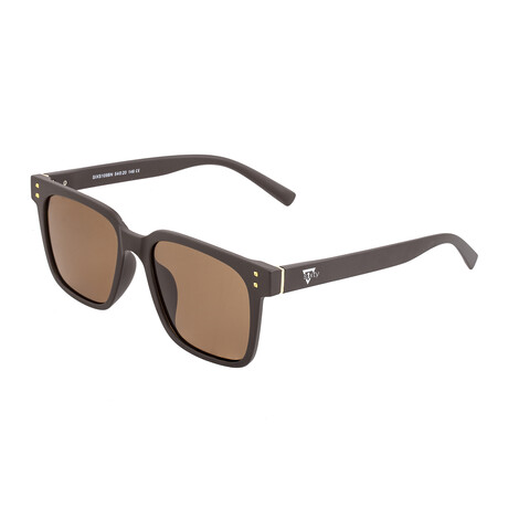 Capri Polarized Sunglasses // Black Frame + Brown Lens