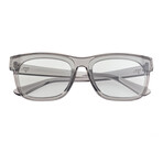 Delos Polarized Sunglasses // Grey Frame + Clear Lens