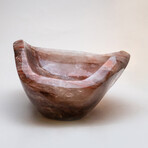 Large Genuine Polished Strawberry Quartz Bowl // 61 lbs