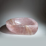 Large Genuine Polished Rose Quartz Bowl