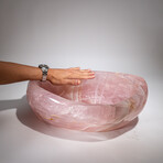 Large Genuine Polished Rose Quartz Bowl