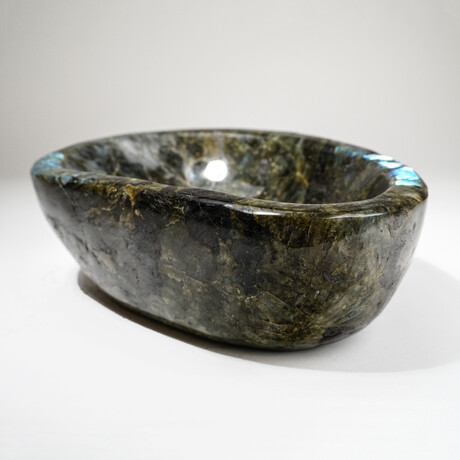 Genuine Polished Labradorite Freeform Bowl // 19.6 lbs