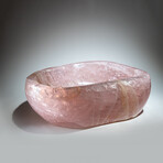 Large Genuine Polished Rose Quartz Bowl