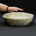 Genuine Polished Green Serpentine Bowl // 16.4 lbs