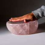 Genuine Polished Rose Quartz Bowl // 6 lbs