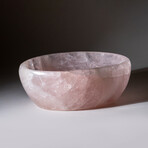 Genuine Polished Rose Quartz Bowl // 7.5 lbs