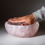 Genuine Polished Rose Quartz Bowl // 7.5 lbs