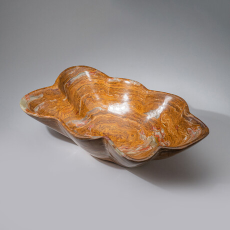 Genuine Polished Brown Banded Onyx Bowl