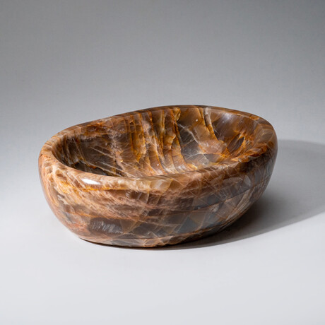 Genuine Polished Peach Moonstone Bowl // 5.5 lbs