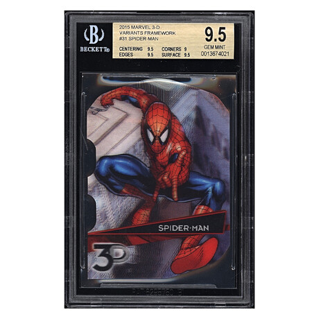 2015 Marvel 3-D Variants Framework #31 Spider-Man // BGS 9.5 Gem Mint V1