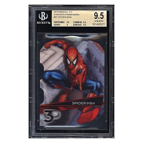 2015 Marvel 3-D Variants Framework #31 Spider-Man // BGS 9.5 Gem Mint V2