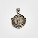 Roman Emperor Geta, 198-209 AD // Silver Coin Pendant