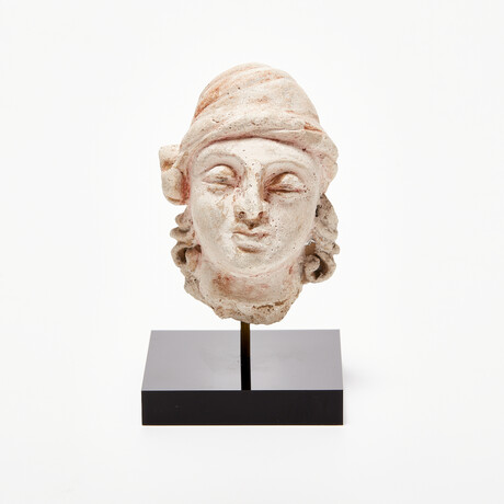 Excellent Indus Valley Stucco Head // 4th - 5th Century AD