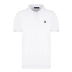 Solid Short Sleeve Polo Shirt // White (S)