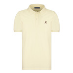 Solid Short Sleeve Polo Shirt // Ecru (2XL)