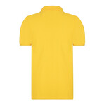 Solid Short Sleeve Polo Shirt // Yellow (XL)