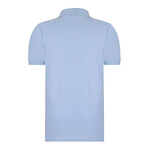 Solid Short Sleeve Polo Shirt // Blue (XL)