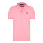 Solid Short Sleeve Polo Shirt // Pink (XL)