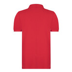 Solid Short Sleeve Polo Shirt // Red (S)