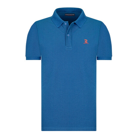 Solid Short Sleeve Polo Shirt // Sax (S)