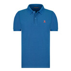 Solid Short Sleeve Polo Shirt // Sax (M)