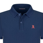 Solid Short Sleeve Polo Shirt // Navy (S)