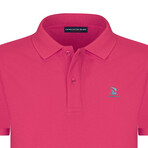 Solid Short Sleeve Polo Shirt // Magenta (3XL)