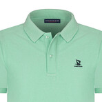 Solid Short Sleeve Polo Shirt // Mint (L)