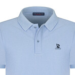 Solid Short Sleeve Polo Shirt // Blue (XL)