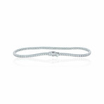 18K White Gold Diamond Tennis Bracelet // 8" // New