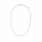 14K White Gold Diamond Tennis Necklace // 17" // New