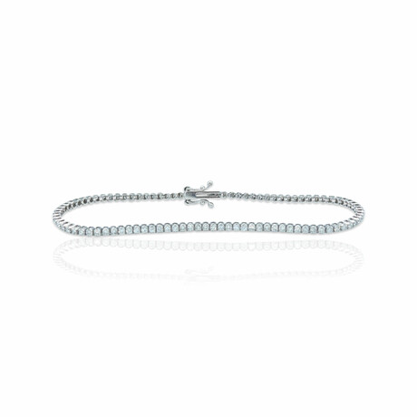 14K White Gold Diamond Tennis Bracelet // 7" // New