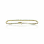 14K Yellow Gold Diamond Tennis Bracelet // 7.25" // New